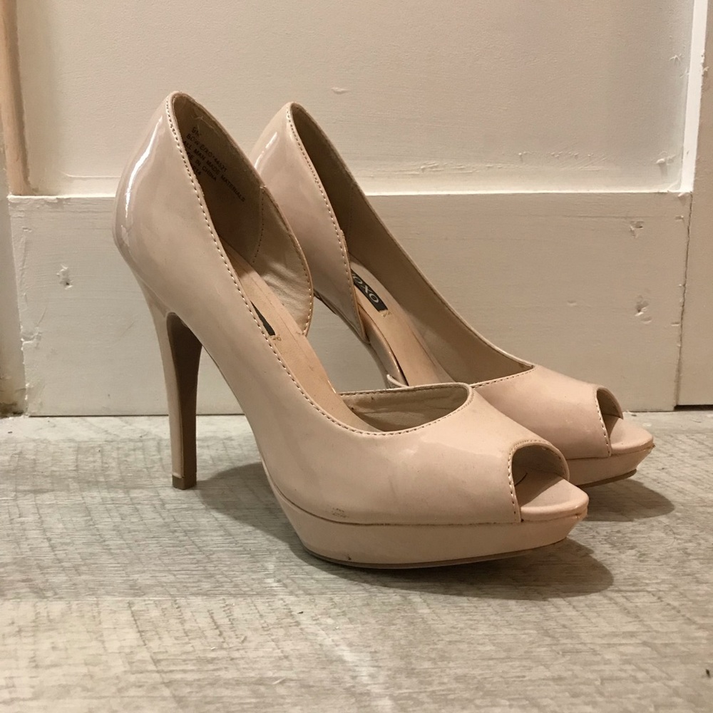 Cream Open Toed Heels